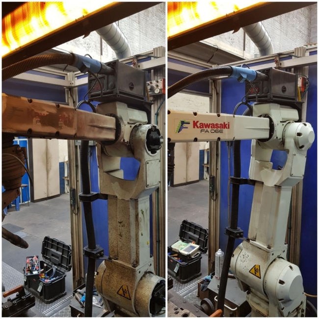welding robot servicing